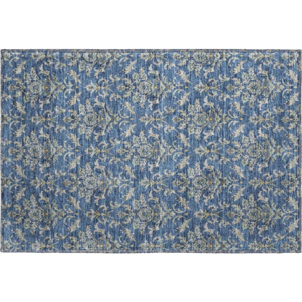 Mayfield Premium Machine Washable Abstract AMF2325 Navy 2 ft. x 3 ft. Accent Rug price history on PriceWatchPro