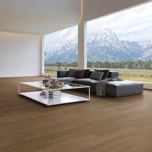 Fontainebleau Oak 1/2 in. T x 5 in. W Tongue and Groove Wire Brushed Engineered Hardwood Flooring (840 sq. ft./case)