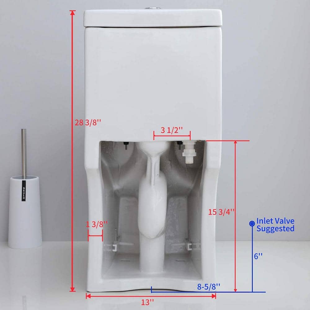 Compact White Vitreous China Dual Flush Round Toilet
