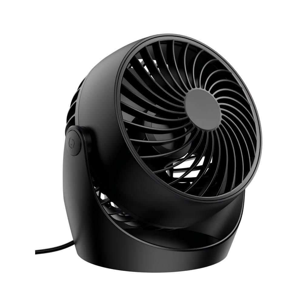 5.6 in. 3 fan speeds Desk Fan in Black with 360° Adjustable Tilt, Powerful Wind & Whisper-Quiet Operation for Cooling price history on PriceWatchPro