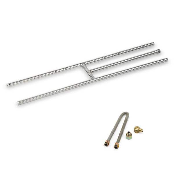 American Fire Glass 30 in. x 6 in. Stainless Steel H-Burner
