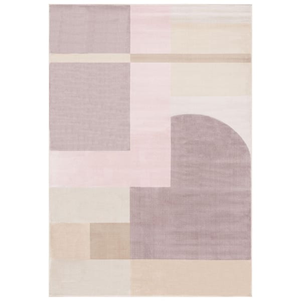 Orwell 2 ft. x 3 ft. Pink/Purple Geometric Abstract Area Rug