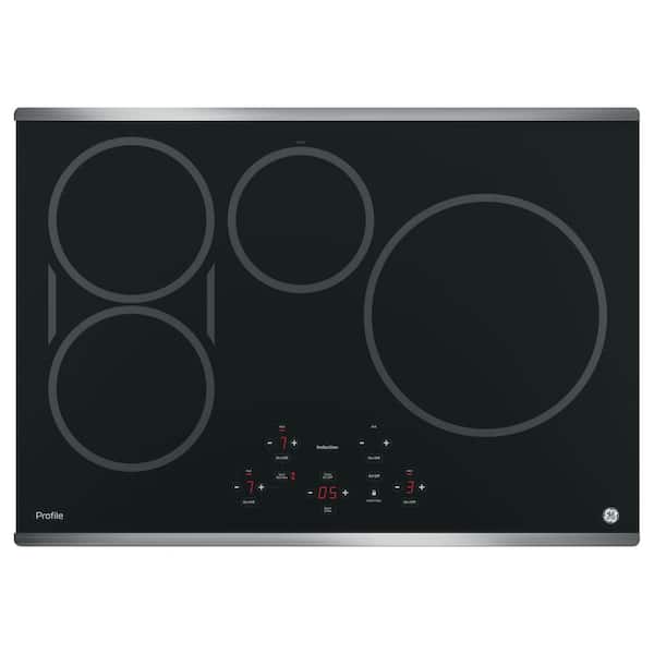 GE Profile 30 in. Electric Induction Cooktop in Stainless Steel with 4 Elements and Exact Fit