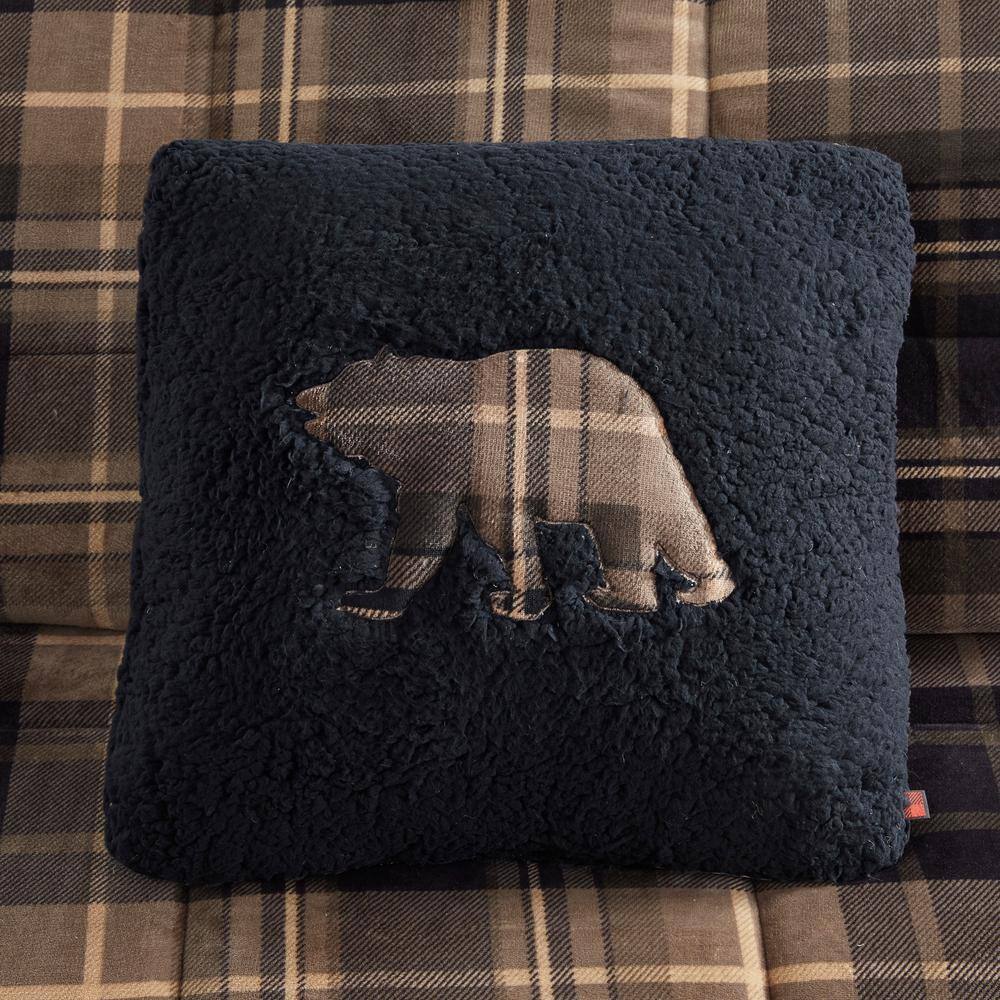 Full Brown and Black Reversible Down Alternative Comforter Set