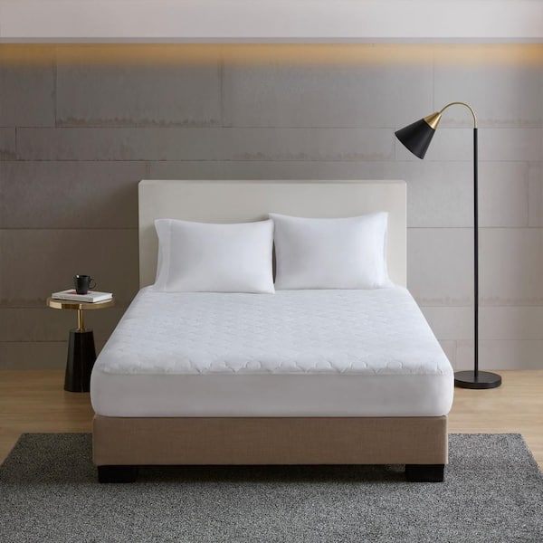 All Natural Medium Standard Cotton Percale Quilted King Mattress Pad