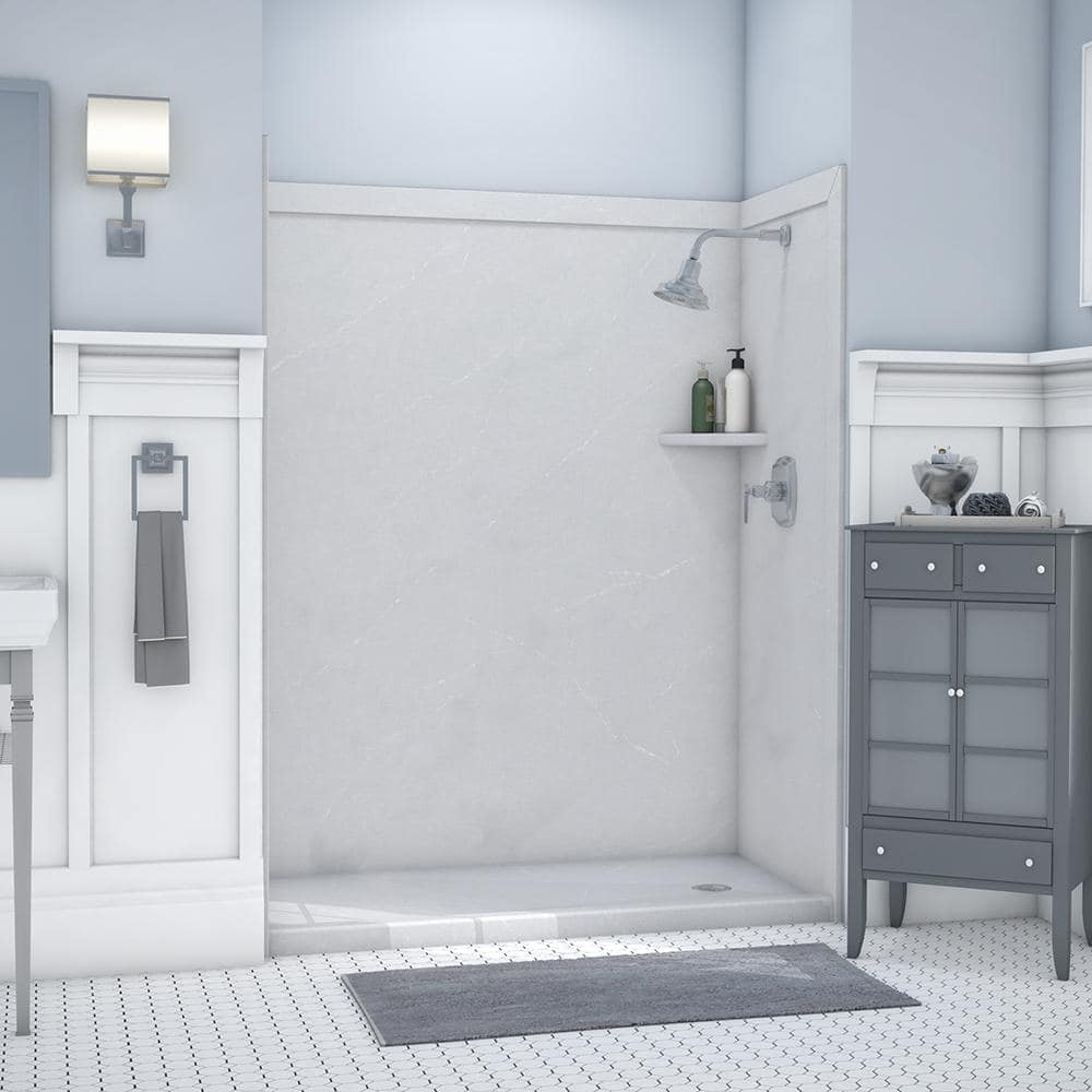 Royale Sea Salt 60"W x 36"D x 80"H Alcove Shower Surround Kit