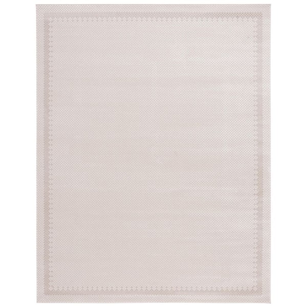 Continental 9 ft. x 12 ft. Ivory/Beige Border Latticework Area Rug