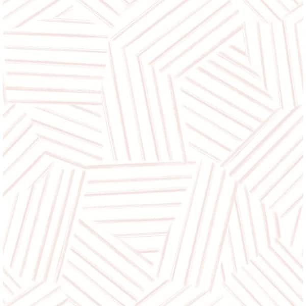 A-Street Prints Helene Pink Geometric Lines Wallpaper Sample