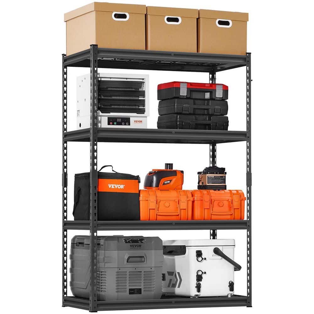 VEVOR 4-Tier Heavy Duty Storage Shelves, 2400 lbs., Adjustable Metal ...