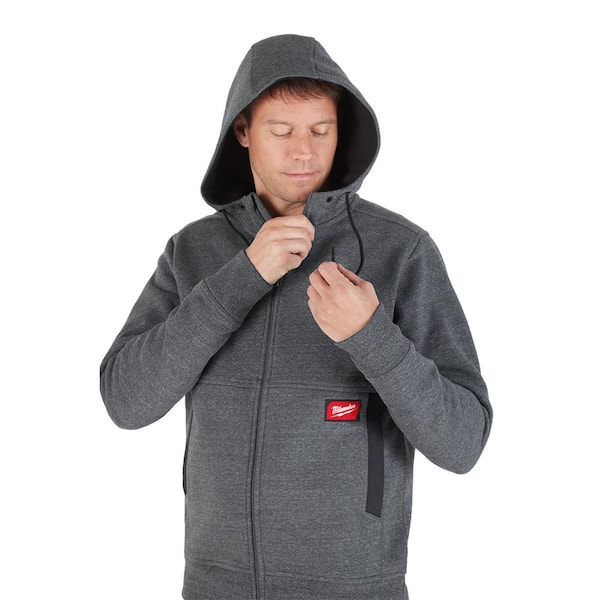 Milwaukee Men's 3X-Large Gray GRIDIRON Full-Zip Hoodie M250G-3X