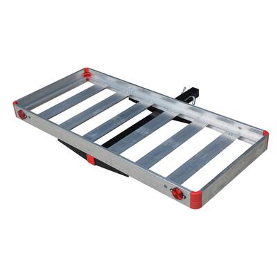 500 lb. Capacity 48 in. x 21 in. Aluminum High Mount Compact Cargo Carrier for 2 in. Receiver