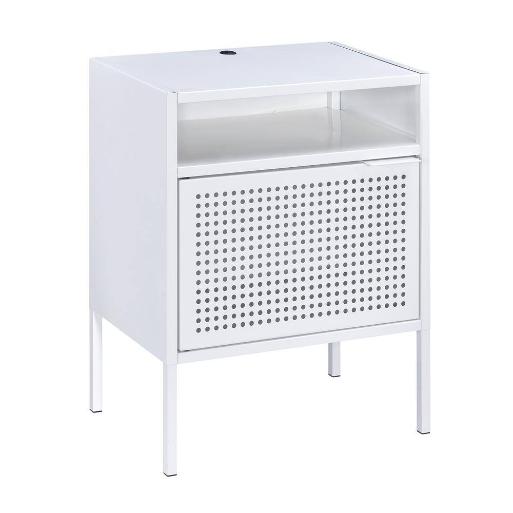 Gemma Nightstand with USB Port in White CEB700NSE The Home Depot
