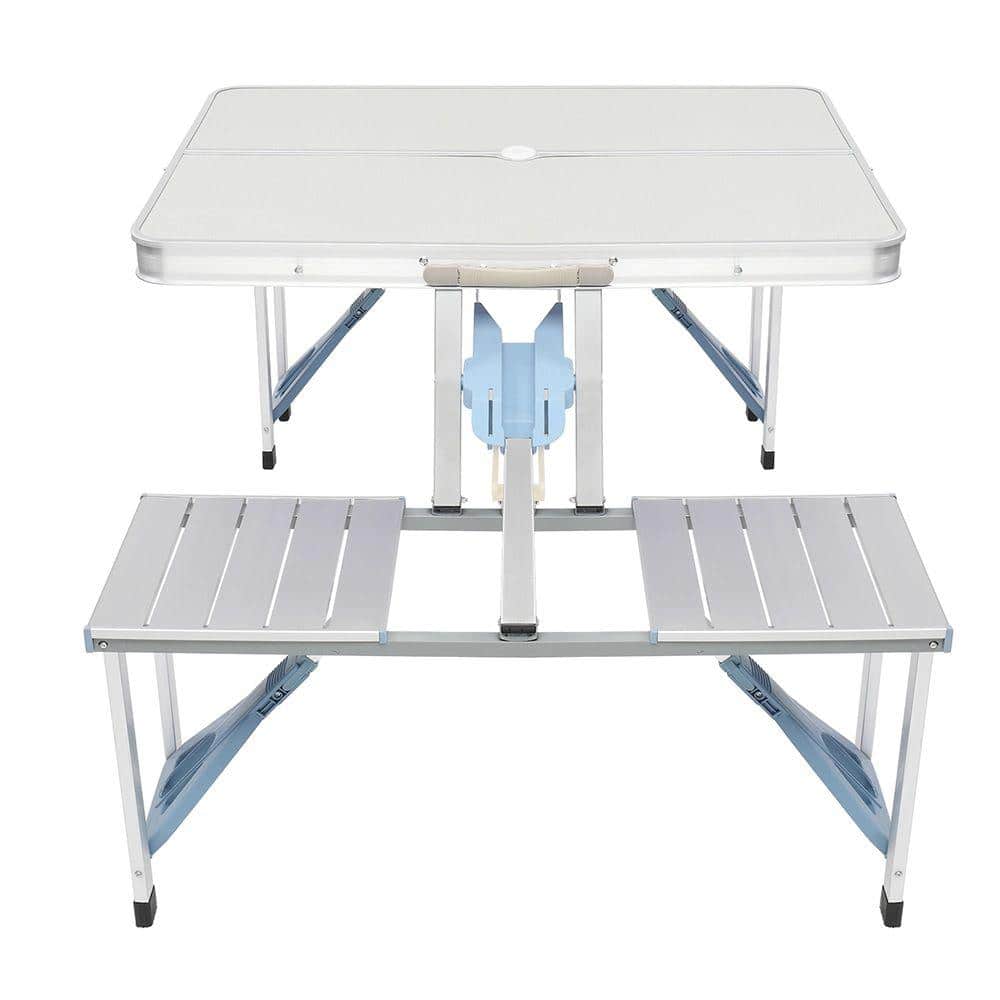 テーブル・チェア・ハンモック NEIGHBORHOOD SRL FOLDING TABLE ITOPFOX 26.57 in. Rectangle Aluminum Folding Table and Chair for