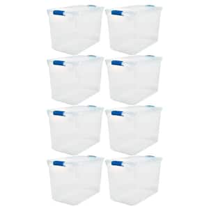 112 qt. Heavy Duty Clear Plastic Stackable Storage Containers (8-Pack)