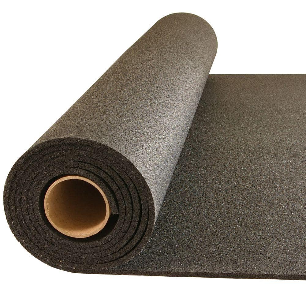 Greatmats Plyometric Black 4 Ft W X 10, Rubber Flooring Rolls Home Depot
