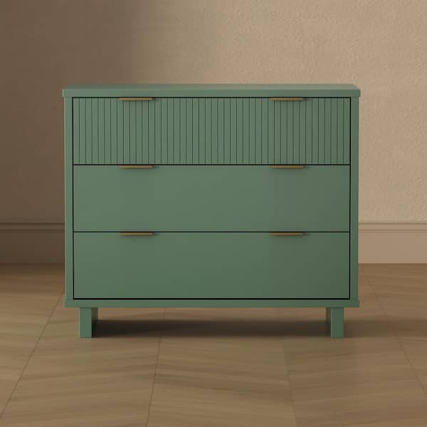sage green 3 drawer dresser Butler 5731480 Nora 34" 3 Drawer Chest in Sage Green Wood