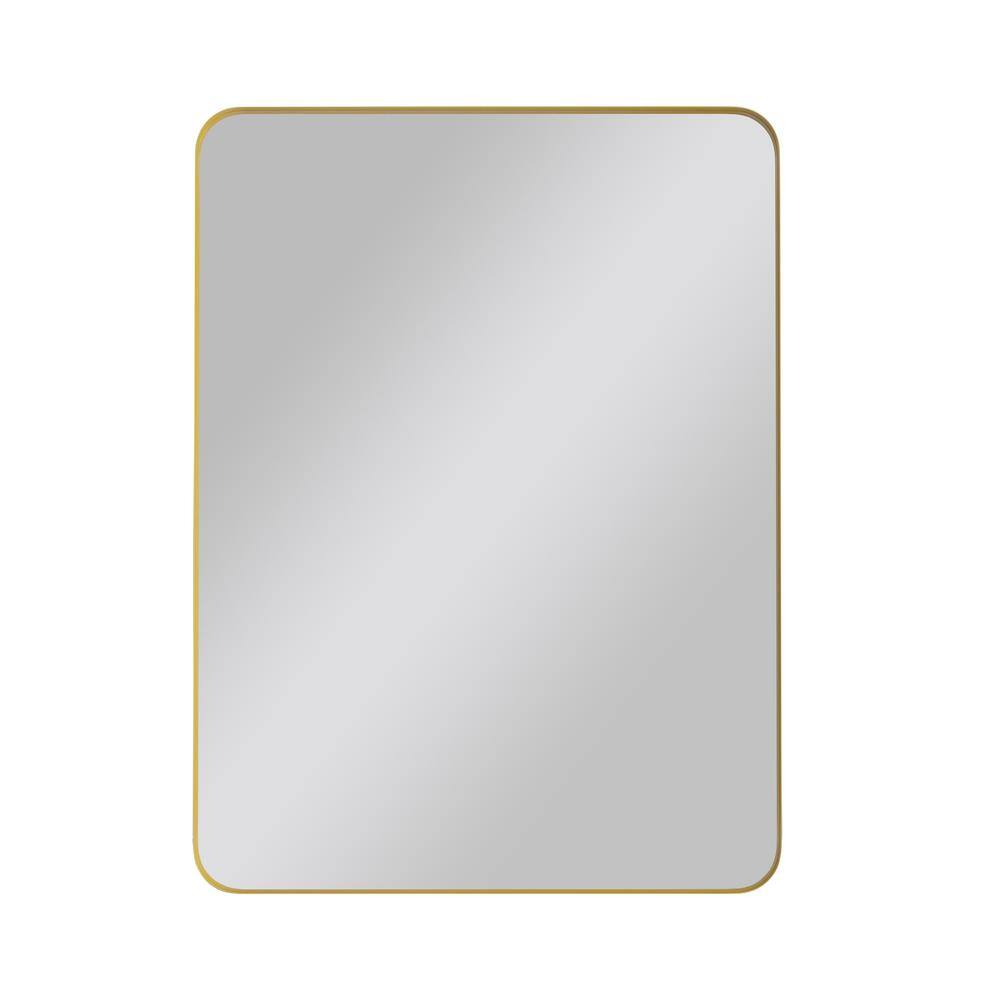 24 in. W x 36 in. H Rectangular Metal Framed Wall Bathroom Vanity Mirror in