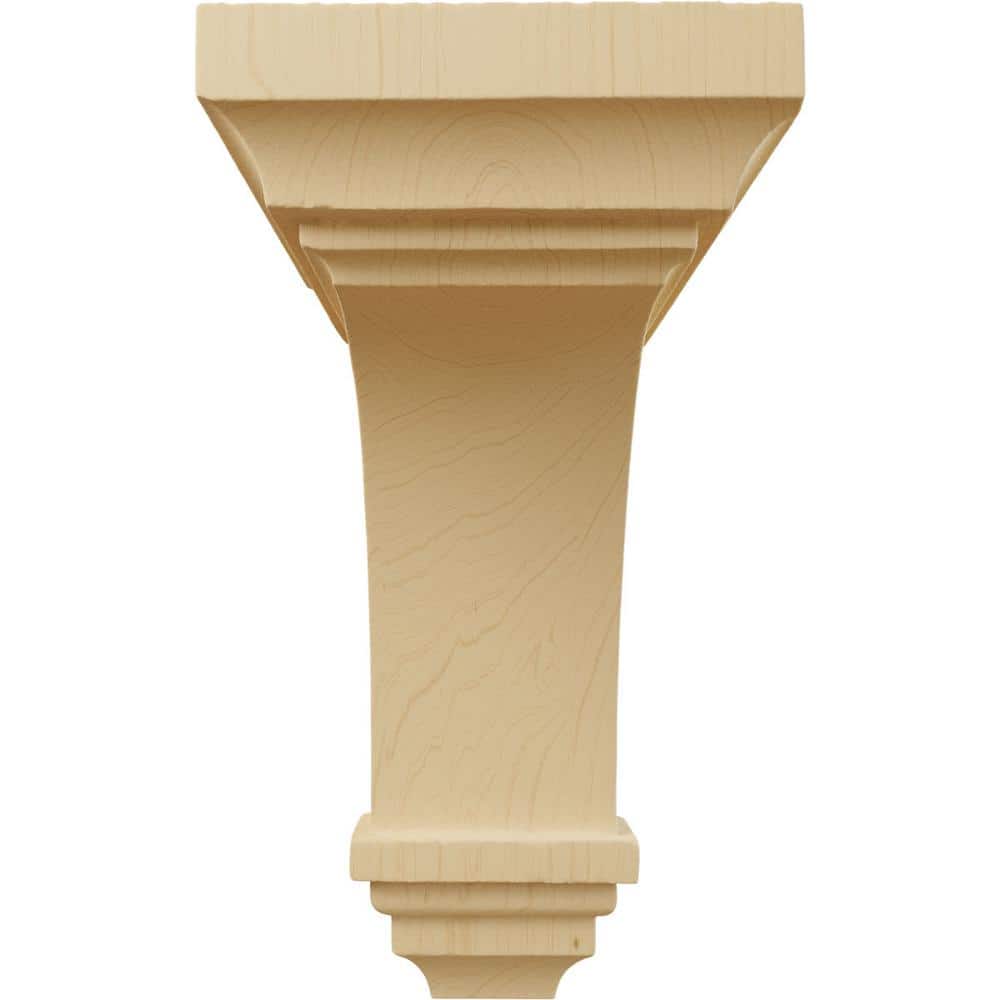 Alder Wood Traditional Small Jefferson Corbel, 8" Height