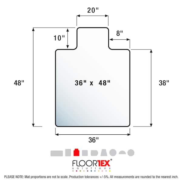 Floortex Advantagemat Black 36 in. x 48 in. Vinyl Lipped Indoor
