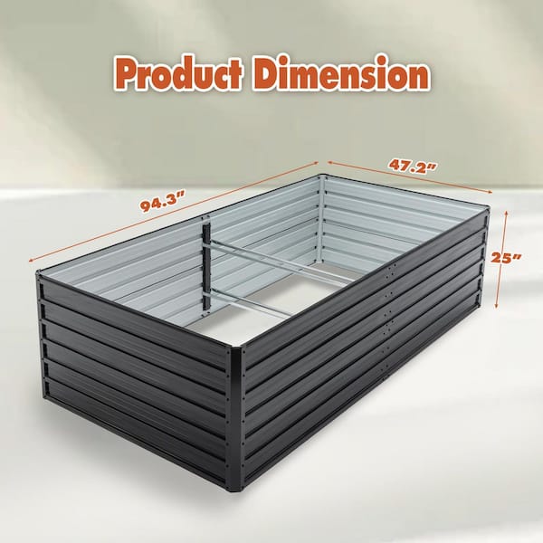 【新品未開封】ROSE BUD standingMICKEYMOUSEsweat JUJABU 94.3 in. Black Metal Raised Garden Bed Planter Boxes