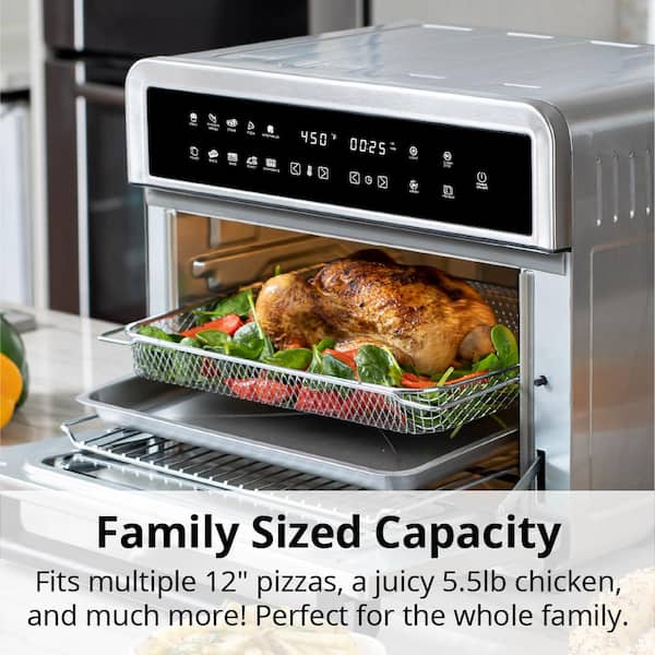  Oster Air Fryer Oven, 10-in-1 Countertop Toaster Oven, XL Fits  2 16 Pizzas, Stainless Steel French Doors: Home & Kitchen