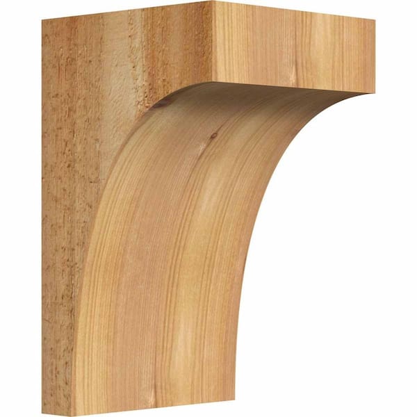Ekena Millwork 6 in. x 6 in. x 10 in. Western Red Cedar Huntington Rough Sawn Corbel