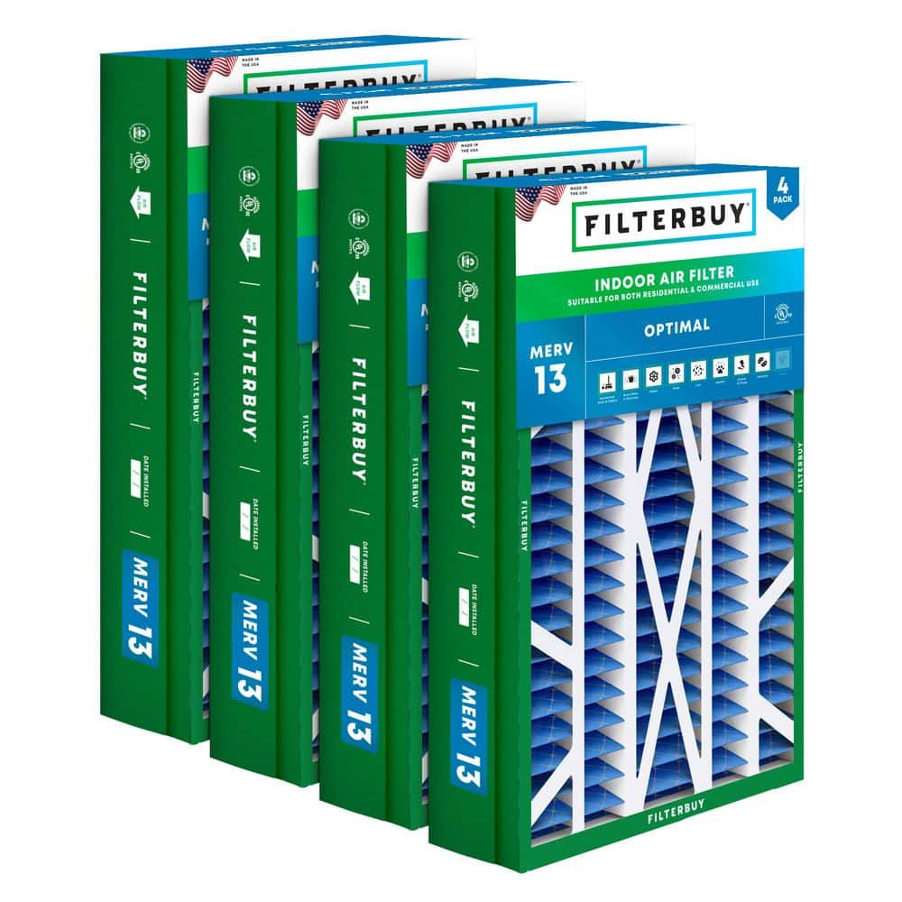 14.5 in. x 27 in. x 5 in. MERV 13 (FPR 10) Health Defense Pleated HVAC AC Furnace Air Filters for Trane & More (4-Pack) price history on PriceWatchPro