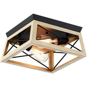 flush mount light wood