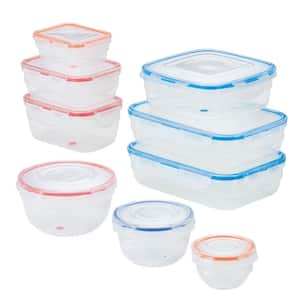 Easy Essentials Color Mates Assorted Food Storage Container Set 18-Piece