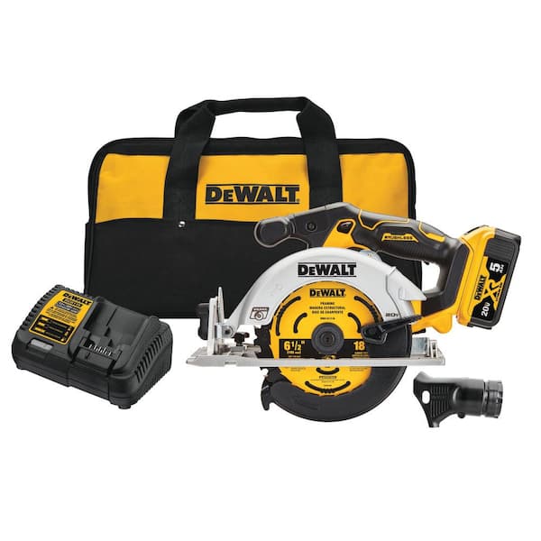 Mutton ørn aflevere DEWALT 20V MAX Lithium-Ion Cordless 6-1/2 in. Circular Saw (Tool Only)  DCS565P1 - The Home Depot