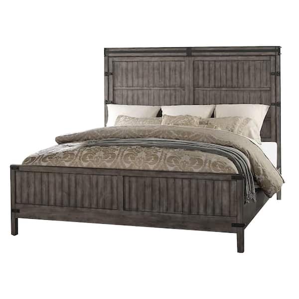 Bridgevine Home Storehouse Gray Wood Frame King Platform Bed