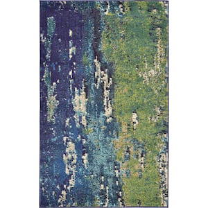 Estrella Maison Navy Blue 3' 3 x 5' 3 Area Rug