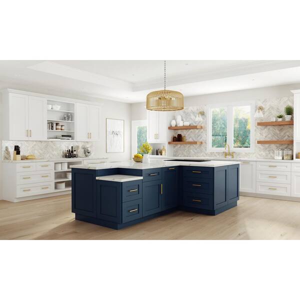 Home Decorators Collection Newport Blue Painted Plywood Shaker Stock  Assembled Base Kitchen Cabinet Furniture Molding (96 in. W x 0.75 in. D)  FBM8-MB - The Home Depot