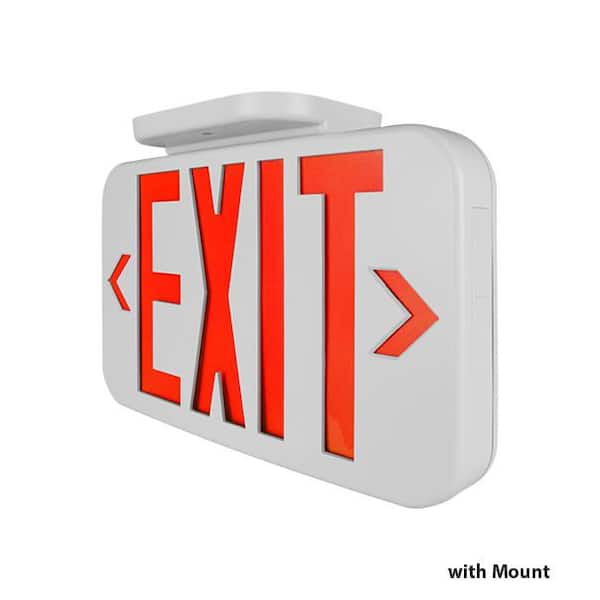 NICOR EXL1v2 Select 120-Volt to 277-Volt Integrated LED White Exit