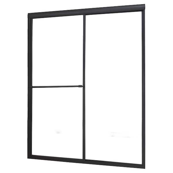 CRAFT + MAIN Tides 44 in. to 48 in. x 70 in. H Framed Sliding Shower Door in Oil Rubbed Bronze and Clear Glass
