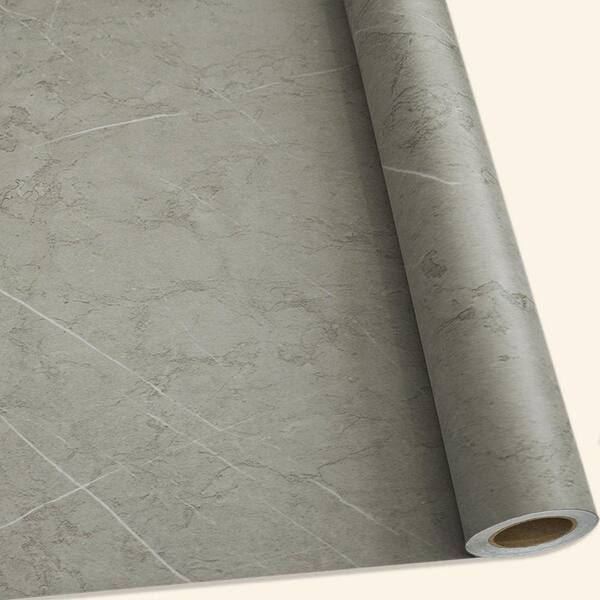 Elegant Faux Marble Vinyl Peel & Stick Wallpaper Roll Self Adhesive Gray Natural Contact Paper (cover 30.78 sq. ft. )