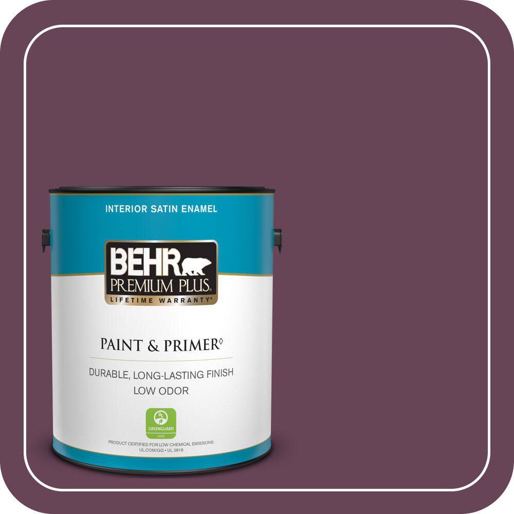 1 gal. #ICC-111 Plum Harvest Satin Enamel Low Odor Interior Paint & Primer price history on PriceWatchPro