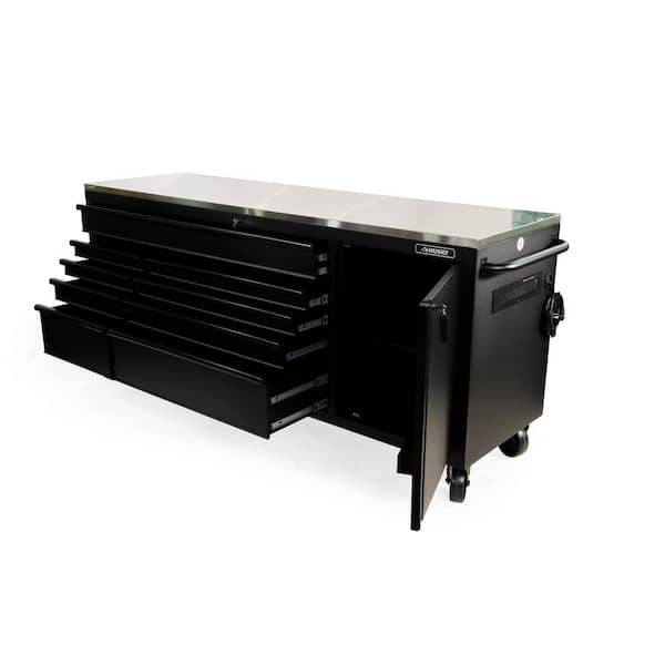 Husky 84 in. W x 24 in. D 9-Drawer Heavy-Duty Mobile Workbench