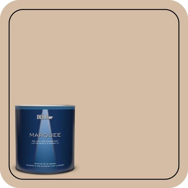 BEHR MARQUEE 1 qt. #290E-3 Classic Taupe Satin Enamel Interior Paint & Primer