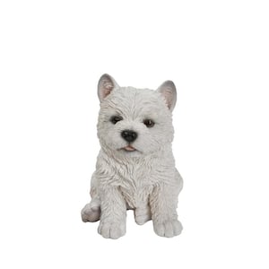 White Terrier Puppy Statue