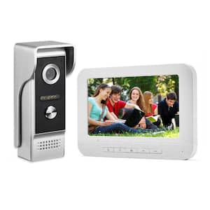 Video Intercom System, 7 Inches Monitor Wired Video Door Doorbell Kit, Outdoor IR Camera Door Intercom, 2-Way Intercom