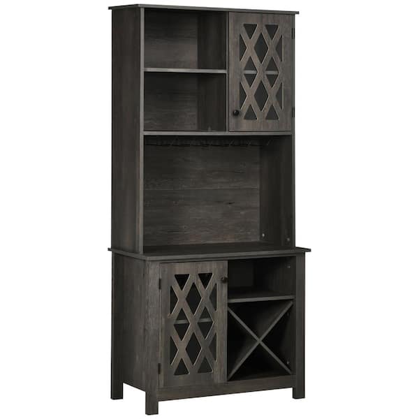 VECELO 72'' Floor Kitchen Pantry Cabinet Free Standing Buffet Hutch