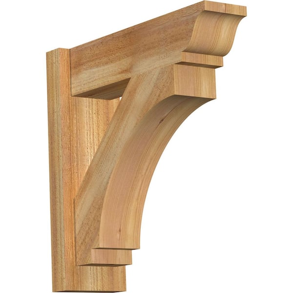 Ekena Millwork 6 in. x 20 in. x 20 in. Western Red Cedar Del Imperial Traditional Rough Sawn Outlooker