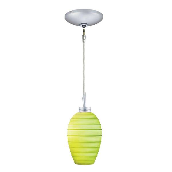 JESCO Lighting Low Voltage Quick Adapt 3-1/4 in. x 104-3/4 in. Chartreuse Pendant and Canopy Kit