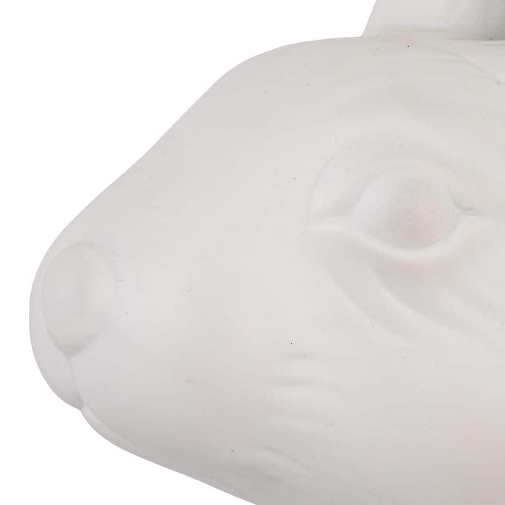 White Stoneware Rabbit Shaped Nursery Table Lamp