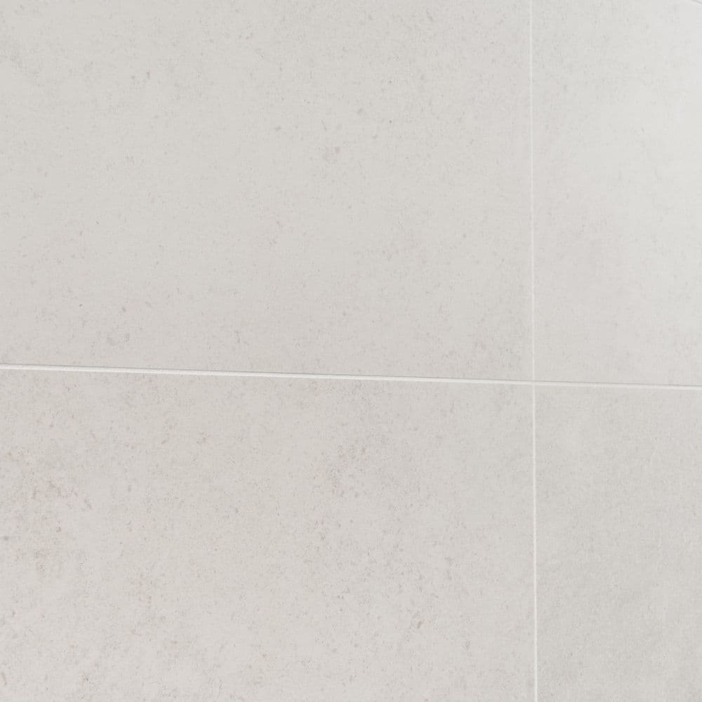 Iris White Matte Porcelain Floor and Wall Tile 11.81 x 23.62 in