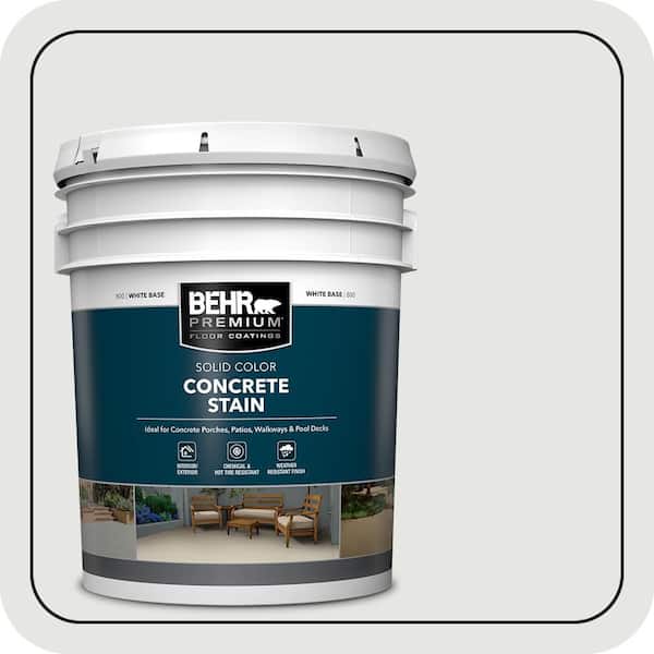 5 gal. #PFC-66 Ice White Solid Color Flat Interior/Exterior Concrete Stain