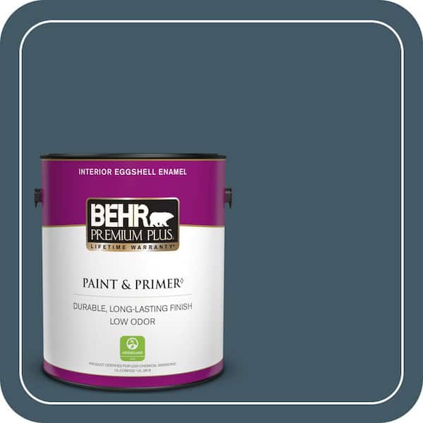 BEHR PREMIUM PLUS 1 gal. #S480-7 Midnight in the Tropics Eggshell Enamel Low Odor Interior Paint & Primer