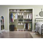 Style+ 25 in. W White Hanging Wood Closet Tower