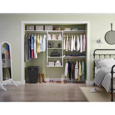 ClosetMaid Style+ 17 in. W White Hanging Wood Closet Tower 1780